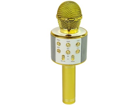 Mikrofon Bezprzewodowy USB Głośnik Nagrywanie Karaoke Model WS-858 Złoty Mikrofon Bezprzewodowy USB Głośnik Nagrywanie Karaoke Model WS-858 Złoty