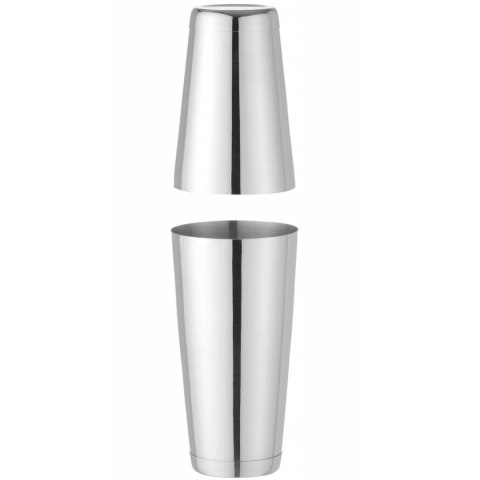 Shaker bostoński 2 częściowy do drinków koktajli Tin on Tin 0.8 l - srebrny Shaker bostoński 2 częściowy do drinków koktajli Tin on Tin 0.8 l - srebrny