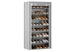 Stojak 8-Poziomowy Na Buty Organizer Szafa Siwa