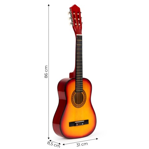 Gitara dla dzieci duża klasyczna drewniana 6 strun ECOTOYS Gitara dla dzieci duża klasyczna drewniana 6 strun ECOTOYS