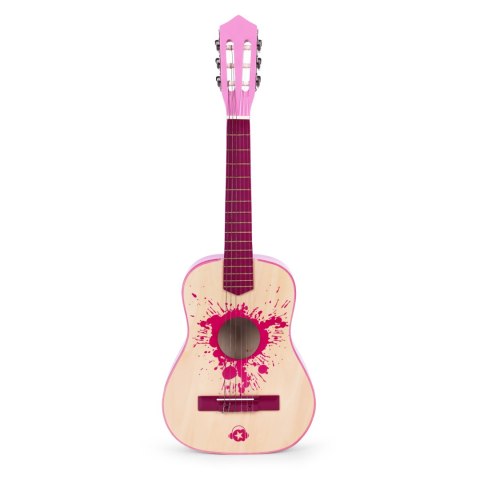 Gitara dla dzieci różowa duża- 34 drewniana 6 strun metalowe i nylonowe ECOTOYS Gitara dla dzieci różowa duża- 34 drewniana 6 strun metalowe i nylonowe ECOTOYS