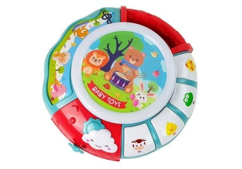 Interaktywny Bębenek dla Niemowlaka Efekty Świetlne Piosenki Pianinko 21cm Interaktywny Bębenek dla Niemowlaka Efekty Świetlne Piosenki Pianinko 21cm