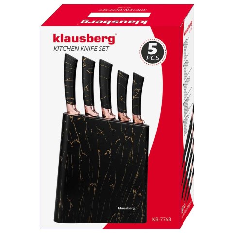 ZESTAW 5 NOŻY KUCHENNYCH W BLOKU KINGHOFF KH-7768 ZESTAW 5 NOŻY KUCHENNYCH W BLOKU KINGHOFF KH-7768