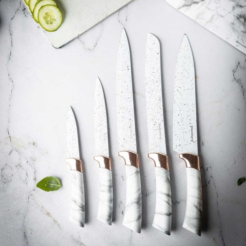ZESTAW 5 NOŻY KUCHENNYCH W BLOKU KINGHOFF KH-7769 ZESTAW 5 NOŻY KUCHENNYCH W BLOKU KINGHOFF KH-7769