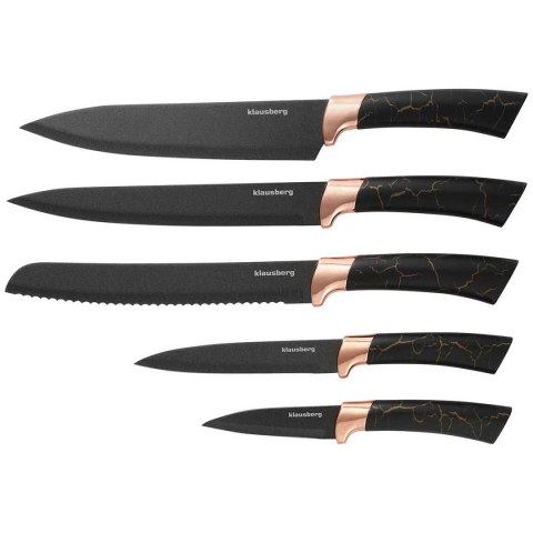 ZESTAW 5 NOŻY KUCHENNYCH W STOJAKU KINGHOFF KH-7799 ZESTAW 5 NOŻY KUCHENNYCH W STOJAKU KINGHOFF KH-7799