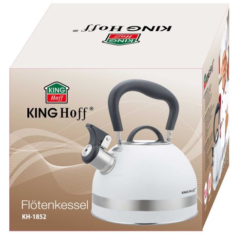 CZAJNIK 1,8L Z GWIZDKIEM KINGHOFF KH-1852 bBIAŁY CZAJNIK 1,8L Z GWIZDKIEM KINGHOFF KH-1852 bBIAŁY