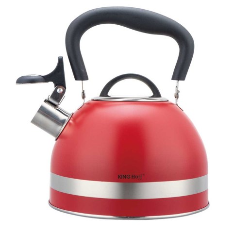 CZAJNIK 1,8L Z GWIZDKIEM KINGHOFF KH-1853 CZERWONY CZAJNIK 1,8L Z GWIZDKIEM KINGHOFF KH-1853 CZERWONY