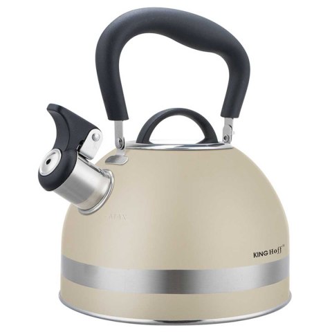 CZAJNIK 1,8L Z GWIZDKIEM KINGHOFF KH-1854 BEŻOWY CZAJNIK 1,8L Z GWIZDKIEM KINGHOFF KH-1854 BEŻOWY