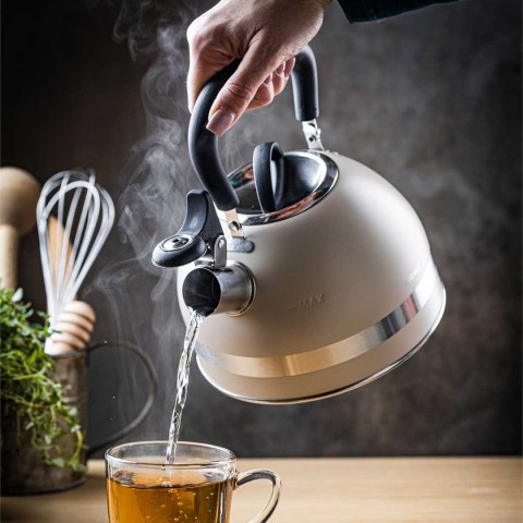 CZAJNIK 1,8L Z GWIZDKIEM KINGHOFF KH-1854 BEŻOWY CZAJNIK 1,8L Z GWIZDKIEM KINGHOFF KH-1854 BEŻOWY