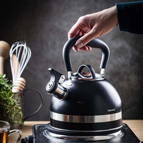 CZAJNIK 1,8L Z GWIZDKIEM KINGHOFF KH-1858 CZARNY CZAJNIK 1,8L Z GWIZDKIEM KINGHOFF KH-1858 CZARNY
