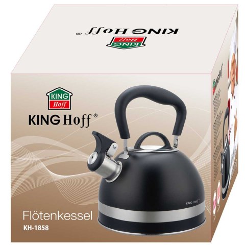 CZAJNIK 1,8L Z GWIZDKIEM KINGHOFF KH-1858 CZARNY CZAJNIK 1,8L Z GWIZDKIEM KINGHOFF KH-1858 CZARNY