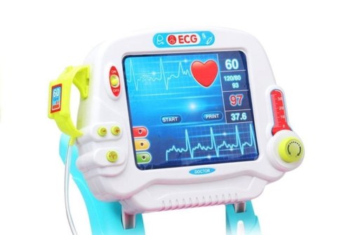 Zestaw Lekarski na Wózku Lekarz EKG 17 Elementów Zestaw Lekarski na Wózku Lekarz EKG 17 Elementów