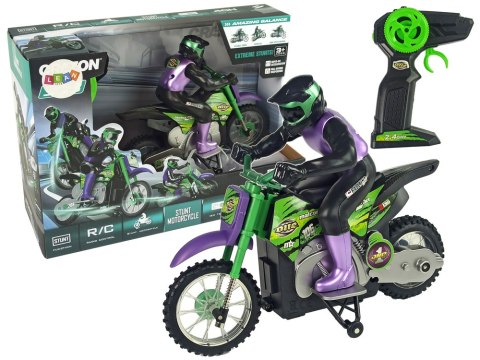 Motor Crossowy Zdalnie Sterowany 1:18 2.4G Fioletowy 15 km/h Motor Crossowy Zdalnie Sterowany 1:18 2.4G Fioletowy 15 km/h