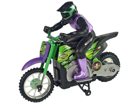 Motor Crossowy Zdalnie Sterowany 1:18 2.4G Fioletowy 15 km/h Motor Crossowy Zdalnie Sterowany 1:18 2.4G Fioletowy 15 km/h