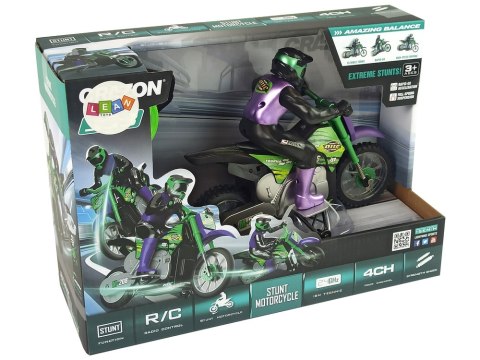Motor Crossowy Zdalnie Sterowany 1:18 2.4G Fioletowy 15 km/h Motor Crossowy Zdalnie Sterowany 1:18 2.4G Fioletowy 15 km/h