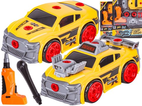 Sportowy Samochód do rozkręcania i skręcania 2w1 TUNING + Wkrętarka Sportowy Samochód do rozkręcania i skręcania 2w1 TUNING + Wkrętarka