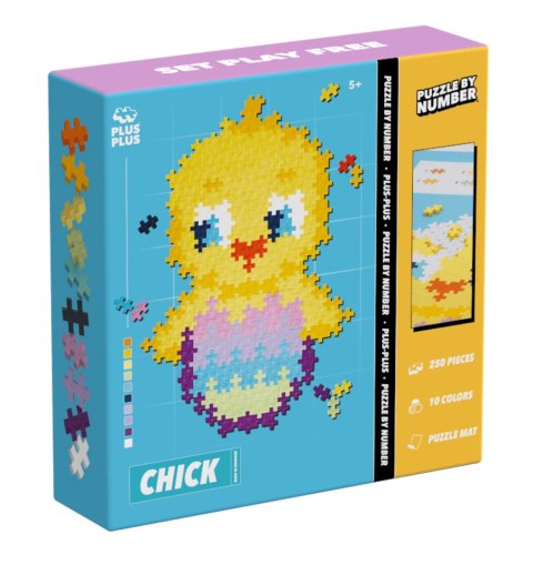 PLUS-PLUS PUZZLE BY NUMBER KURCZAK - 250 ELEMENTÓW PLUS-PLUS PUZZLE BY NUMBER KURCZAK - 250 ELEMENTÓW