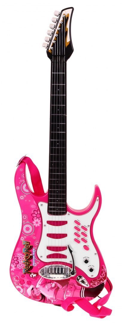 Gitara z akcesoriami dla dzieci 6+ Różowy zestaw muzyczny Wzmacniacz + Mikrofon Gitara z akcesoriami dla dzieci 6+ Różowy zestaw muzyczny Wzmacniacz + Mikrofon