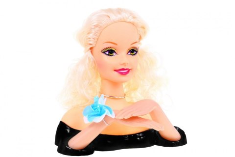Lalka blondynka do stylizacji włosów dla dzieci 3+ Zestaw do czesania + Ozdoby akcesoria Lalka blondynka do stylizacji włosów dla dzieci 3+ Zestaw do czesania + Ozdoby akcesoria