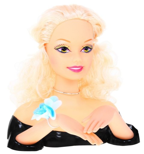 Lalka blondynka do stylizacji włosów dla dzieci 3+ Zestaw do czesania + Ozdoby akcesoria Lalka blondynka do stylizacji włosów dla dzieci 3+ Zestaw do czesania + Ozdoby akcesoria