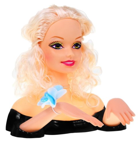Lalka blondynka do stylizacji włosów dla dzieci 3+ Zestaw do czesania + Ozdoby akcesoria Lalka blondynka do stylizacji włosów dla dzieci 3+ Zestaw do czesania + Ozdoby akcesoria