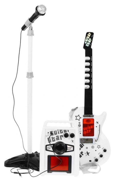 Zestaw muzyczny dla dzieci 6+ Gitara elektryczna + Wzmacniacz + Mikrofon Zestaw muzyczny dla dzieci 6+ Gitara elektryczna + Wzmacniacz + Mikrofon