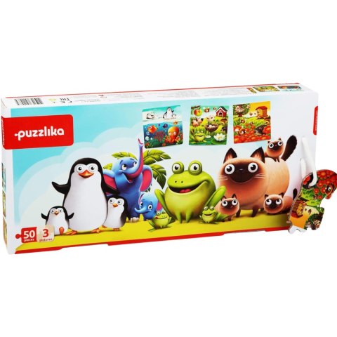 PUZZLE 3W1 ULUBIONE ZWIERZĘTA ZESTAW UKŁADANKA 3 OBRAZKI KOLOROWE PUZZLE 3W1 ULUBIONE ZWIERZĘTA ZESTAW UKŁADANKA 3 OBRAZKI KOLOROWE
