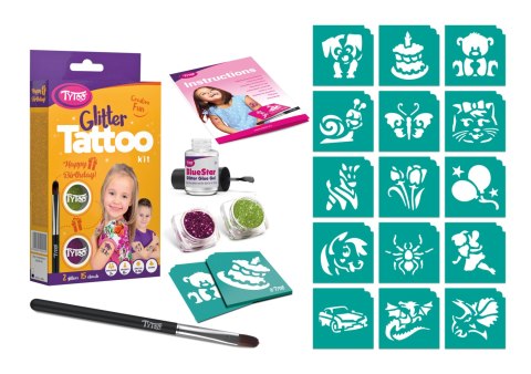 TYTOO BROKATOWE TATUAŻE - ZESTAW URODZINOWY TYTOO BROKATOWE TATUAŻE - ZESTAW URODZINOWY