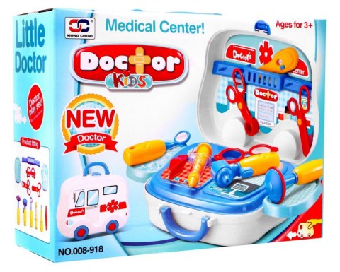Zestaw lekarski + Walizka ambulans dla dzieci 3+ Przenośna zabawka Zestaw lekarski + Walizka ambulans dla dzieci 3+ Przenośna zabawka