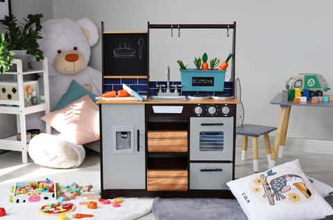 Duża drewniana kuchnia dla dzieci akcesoria ECOTOYS Duża drewniana kuchnia dla dzieci akcesoria ECOTOYS