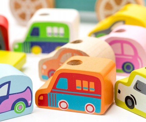 POCIĄG LOKOMOTYWA AUTKA DREWNIANA WAGONIKI KLOC POCIĄG LOKOMOTYWA AUTKA DREWNIANA WAGONIKI KLOC