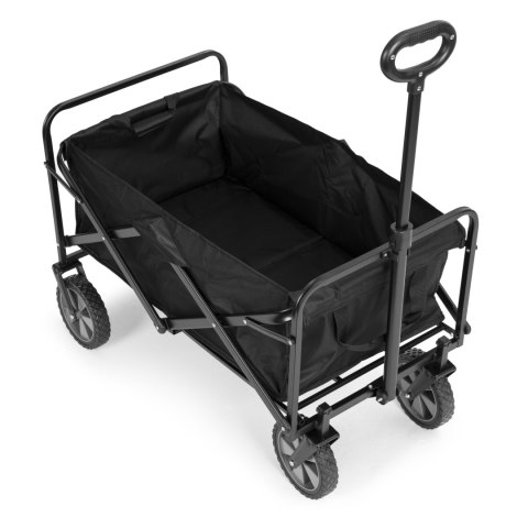 Wózek transportowy składany duży wózek ogrodowy plażowy czarny ModernHome Wózek transportowy składany duży wózek ogrodowy plażowy czarny ModernHome