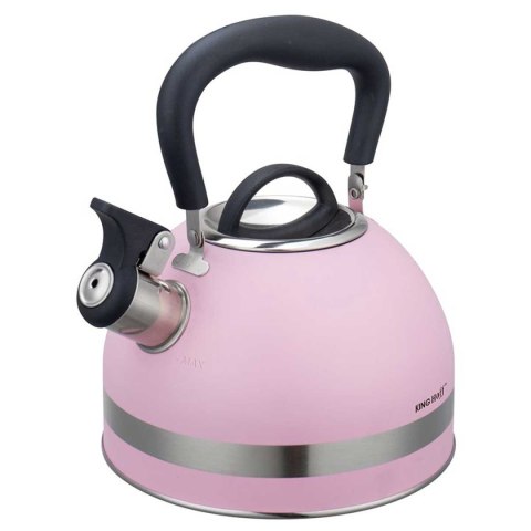 CZAJNIK 1,8L Z GWIZDKIEM KINGHOFF KH-1856 różowy CZAJNIK 1,8L Z GWIZDKIEM KINGHOFF KH-1856 różowy