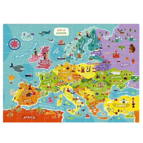 Puzzle Mapa Europy 0124 Puzzle Mapa Europy 0124