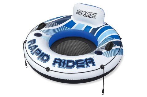 Dmuchany Materac do pływania Rapid Rider BESTWAY 135cm + Oparcie + Siateczkowe dno + Miejsca na napoje + Uchwyty Dmuchany Materac do pływania Rapid Rider BESTWAY 135cm + Oparcie + Siateczkowe dno + Miejsca na napoje + Uchwyty