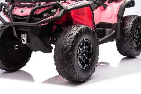 Quad Can Am Outlander ATV z Pilotem Różowy Quad Can Am Outlander ATV z Pilotem Różowy