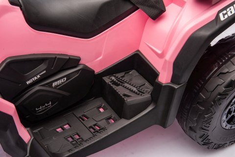 Quad Can Am Outlander ATV z Pilotem Różowy Quad Can Am Outlander ATV z Pilotem Różowy