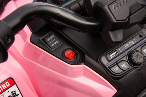 Quad Can Am Outlander ATV z Pilotem Różowy Quad Can Am Outlander ATV z Pilotem Różowy