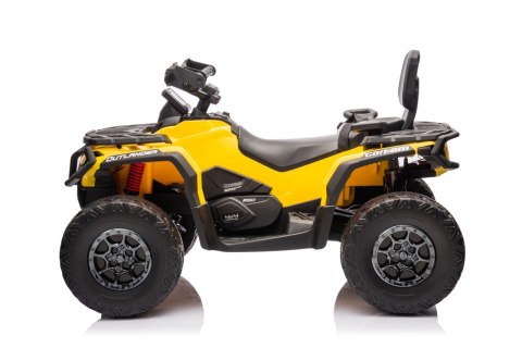 Quad Can Am Outlander ATV z Pilotem Żółty Quad Can Am Outlander ATV z Pilotem Żółty
