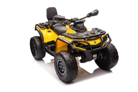 Quad Can Am Outlander ATV z Pilotem Żółty Quad Can Am Outlander ATV z Pilotem Żółty