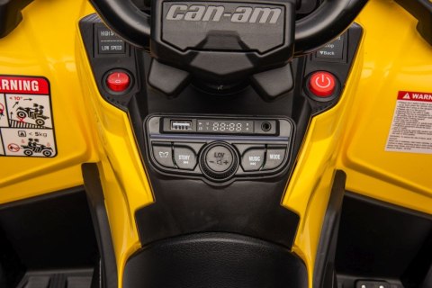 Quad Can Am Outlander ATV z Pilotem Żółty Quad Can Am Outlander ATV z Pilotem Żółty
