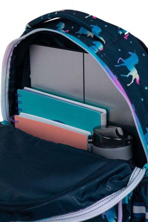 COOLPACK - JIMMY LED - PLECAK MŁODZIEŻOWY - BLUE UNICORN COOLPACK - JIMMY LED - PLECAK MŁODZIEŻOWY - BLUE UNICORN