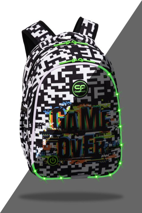 COOLPACK - JIMMY LED - PLECAK MŁODZIEŻOWY - GAME OVER COOLPACK - JIMMY LED - PLECAK MŁODZIEŻOWY - GAME OVER