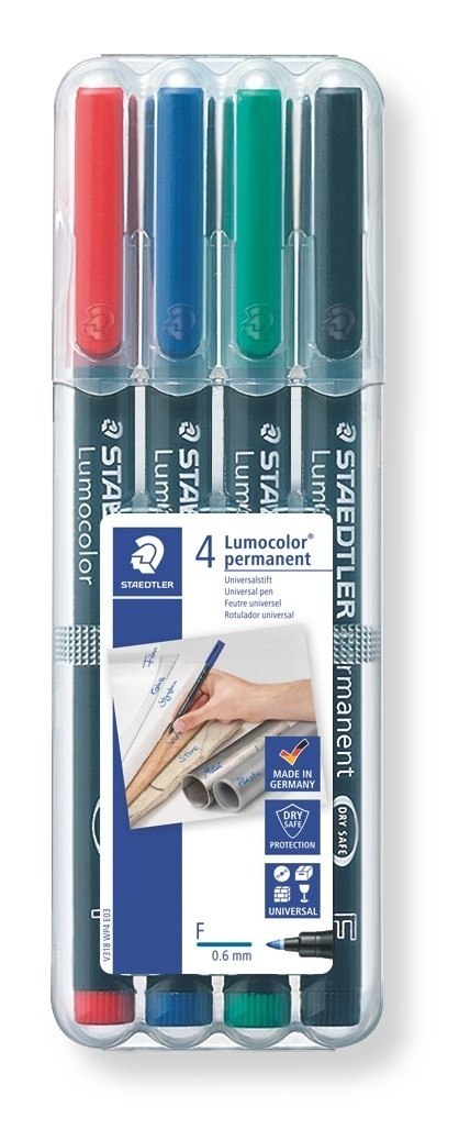 Foliopis Lumocolor F wodoodporny zestaw 4 ko (2 3 5 9) w etui box Staedtler Foliopis Lumocolor F wodoodporny zestaw 4 ko (2 3 5 9) w etui box Staedtler