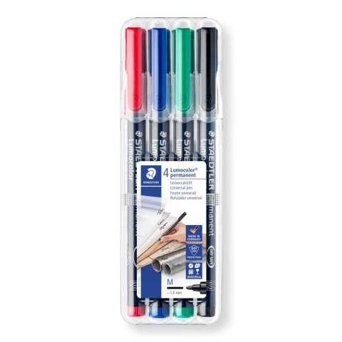 Foliopis Lumocolor M wodoodporny zestaw. (2 3 5 9) w etui box Staedtler Foliopis Lumocolor M wodoodporny zestaw. (2 3 5 9) w etui box Staedtler