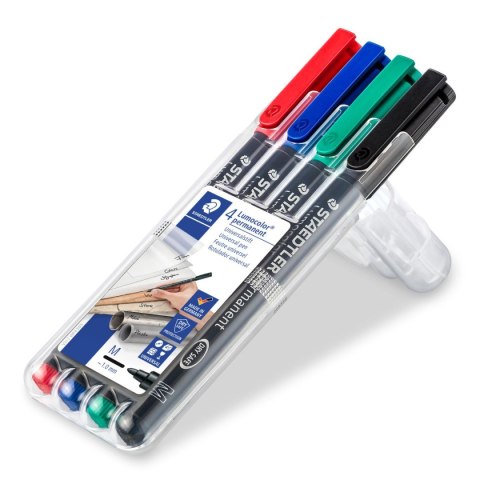 Foliopis Lumocolor M wodoodporny zestaw. (2 3 5 9) w etui box Staedtler Foliopis Lumocolor M wodoodporny zestaw. (2 3 5 9) w etui box Staedtler