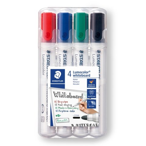 MARKER SUCHOŚCIERALNY LUMOCOLOR WHITEBOARD RÓŻNE KOLORY Staedtler 4 SZTUKI MARKER SUCHOŚCIERALNY LUMOCOLOR WHITEBOARD RÓŻNE KOLORY Staedtler 4 SZTUKI