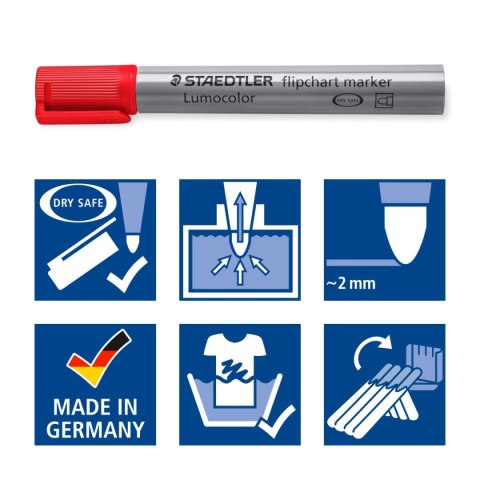 Marker Lumocolor do tablic flipchart okrągły 6 (2 3 4 5 6 9) etui Staedtler Marker Lumocolor do tablic flipchart okrągły 6 (2 3 4 5 6 9) etui Staedtler