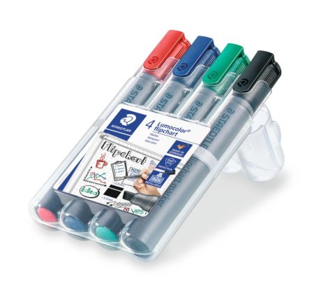 Marker Lumocolor do tablic flipchart ścięty 4k(2 3 5 9) w etui Staedtler Marker Lumocolor do tablic flipchart ścięty 4k(2 3 5 9) w etui Staedtler