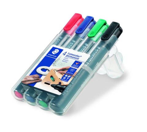 Marker Lumocolor wodoodporny okrągły 4 kol. (2 3 5 9) w etui box Staedtler Marker Lumocolor wodoodporny okrągły 4 kol. (2 3 5 9) w etui box Staedtler